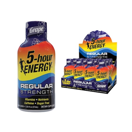 5 Hour Energy 5-hour Energy Regular Strength Sugar Free Grape Energy Shot 1.93 oz 218123